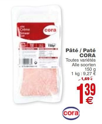 Promoties Pâté - paté cora - Huismerk - Cora - Geldig van 20/02/2018 tot 26/02/2018 bij Cora