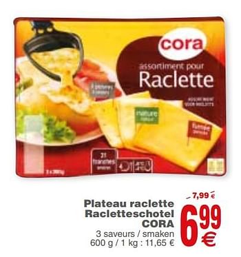 Promotions Plateau raclette racletteschotel cora - Produit maison - Cora - Valide de 20/02/2018 à 26/02/2018 chez Cora