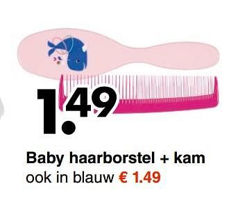 Promoties Baby haarborstel + kam - Huismerk - Wibra - Geldig van 19/02/2018 tot 03/03/2018 bij Wibra
