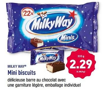 Promotions Milky way mini biscuits - Milky Way - Valide de 19/02/2018 à 24/02/2018 chez Aldi