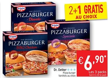Promotions Dr. oetker pizza burger - Dr. Oetker - Valide de 20/02/2018 à 25/02/2018 chez Intermarche