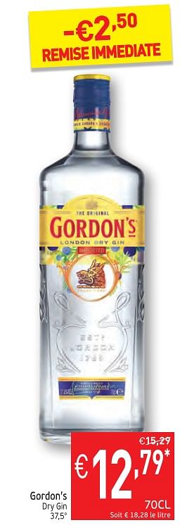 Promotions Gordon`s dry gin - Gordon's - Valide de 20/02/2018 à 25/02/2018 chez Intermarche