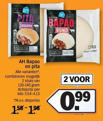 Promotions Ah bapao en pita - Produit Maison - Albert Heijn - Valide de 19/02/2018 à 25/02/2018 chez Albert Heijn
