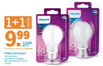 Promoties Philips led-lampen - Philips - Geldig van 19/02/2018 tot 25/02/2018 bij Albert Heijn