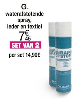 Promotions Waterafstotende spray, leder en textiel - Produit Maison - Damart - Valide de 02/01/2018 à 15/06/2018 chez Damart
