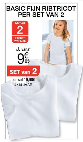 Promoties T-shirt - Huismerk - Damart - Geldig van 02/01/2018 tot 15/06/2018 bij Damart