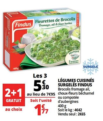 Promotions Légumes cuisinés surgelés findus - Findus - Valide de 21/02/2018 à 27/02/2018 chez Auchan Ronq