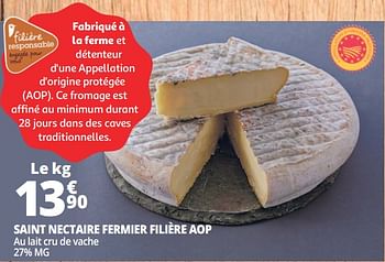 Promotions Saint nectaire fermier filière aop - Produit Maison - Auchan Ronq - Valide de 21/02/2018 à 27/02/2018 chez Auchan Ronq