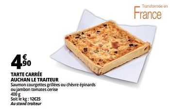 Promotion Auchan Ronq Tarte Carree Auchan Le Traiteur Produit Maison Auchan Ronq Alimentation Valide Jusqua 4 Promobutler