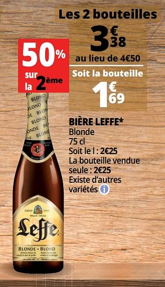 Promotions Bière leffe - Leffe - Valide de 21/02/2018 à 27/02/2018 chez Auchan Ronq