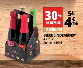 Promotions Bière lindemans - Lindemans - Valide de 21/02/2018 à 27/02/2018 chez Auchan Ronq