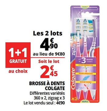 Promotions Brosse à dents colgate - Colgate - Valide de 21/02/2018 à 27/02/2018 chez Auchan Ronq