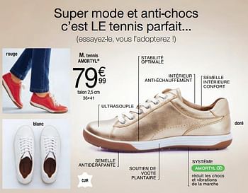 Promotions Tennis cuir - Produit Maison - Damart - Valide de 02/01/2018 à 15/06/2018 chez Damart