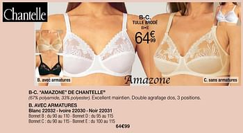 Promoties Amazone de chantelle - Chantelle - Geldig van 02/01/2018 tot 15/06/2018 bij Damart