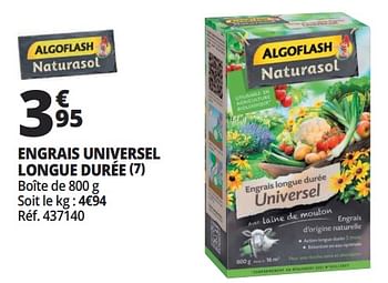 Promotions Algoflash engrais universel longue durée - Algoflash - Valide de 21/02/2018 à 06/03/2018 chez Auchan Ronq