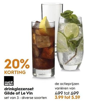 Promoties Royal leerdam drinkglazenset gilde of le vin - Royal Leerdam - Geldig van 19/01/2018 tot 28/02/2018 bij Blokker