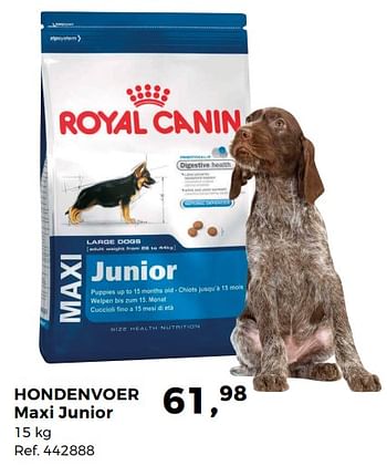 Promoties Hondenvoer maxi junior - Royal Canin - Geldig van 20/02/2018 tot 20/03/2018 bij Supra Bazar