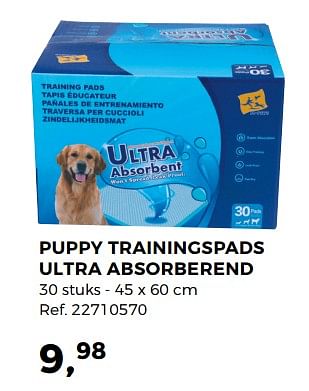 Promotions Puppy trainingspads ultra absorberend - Produit maison - Supra Bazar - Valide de 20/02/2018 à 20/03/2018 chez Supra Bazar