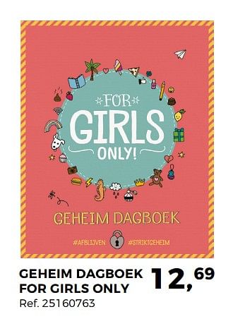 Promoties Geheim dagboek for girls only - Huismerk - Supra Bazar - Geldig van 20/02/2018 tot 20/03/2018 bij Supra Bazar