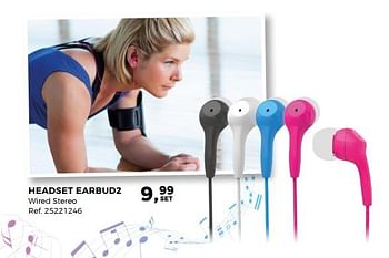 Promoties Headset earbud2 - Huismerk - Supra Bazar - Geldig van 20/02/2018 tot 20/03/2018 bij Supra Bazar