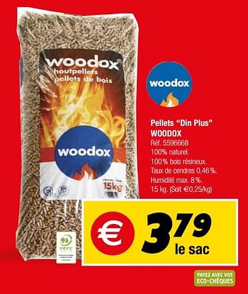 Promotions Pellets din plus woodox - Woodox - Valide de 20/02/2018 à 26/02/2018 chez Brico