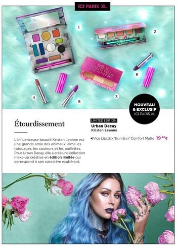 Promoties Vice lipstick `bun bun` comfort matte - Urban Decay - Geldig van 19/02/2018 tot 11/03/2018 bij ICI PARIS XL