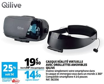 Promoties Qilive casque réalité virtuelle avec oreillettes amovibles qilive - Qilive - Geldig van 21/02/2018 tot 27/02/2018 bij Auchan