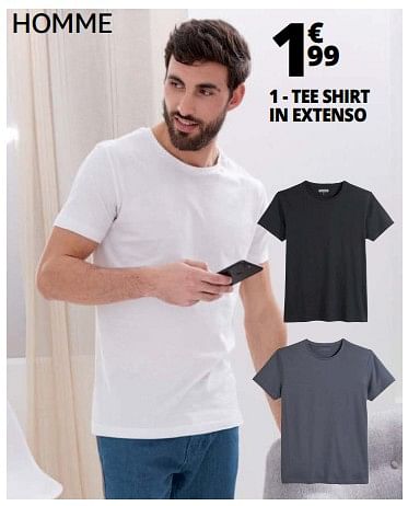 Inextenso Tee shirt in extenso En promotion chez Auchan Ronq