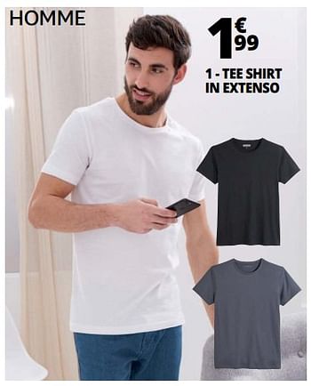Promotions Tee shirt in extenso - Inextenso - Valide de 21/02/2018 à 27/02/2018 chez Auchan Ronq