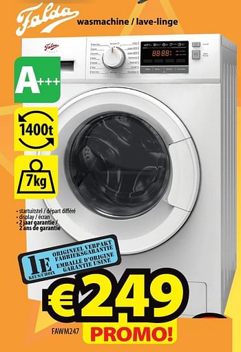 ontwikkeling Zonder Bevatten Falda Falda wasmachine - lave-linge fawm247 - Promotie bij ElectroStock