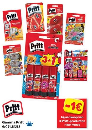 Promoties Gamma pritt - Pritt - Geldig van 21/02/2018 tot 05/03/2018 bij Carrefour