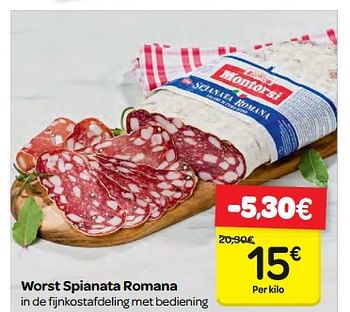 Promoties Worst spianata romana - Montorsi - Geldig van 21/02/2018 tot 26/02/2018 bij Carrefour