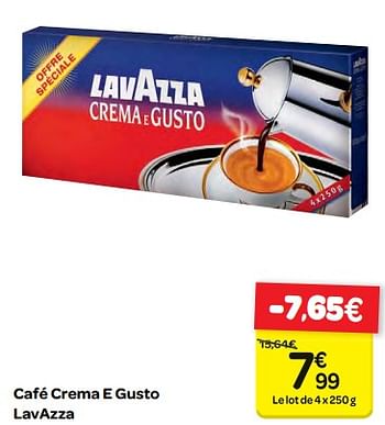 Promotions Café crema e gusto lavazza - Lavazza - Valide de 21/02/2018 à 05/03/2018 chez Carrefour