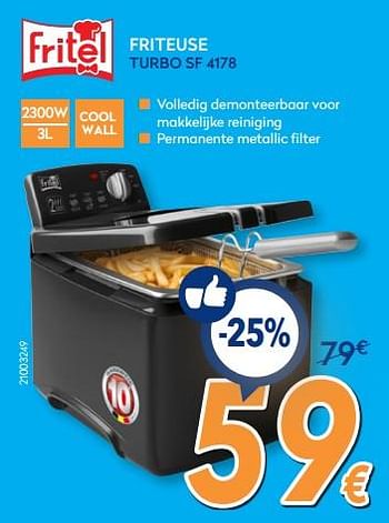 Promoties Fritel friteuse turbo sf 4178 - Fritel - Geldig van 26/02/2018 tot 25/03/2018 bij Krefel