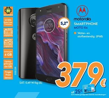 Promoties Motorola smartphone moto x4 - Motorola - Geldig van 26/02/2018 tot 25/03/2018 bij Krefel