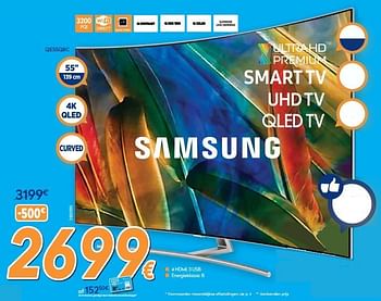 Promoties Samsung qled tv qe55q8c - Samsung - Geldig van 26/02/2018 tot 25/03/2018 bij Krefel