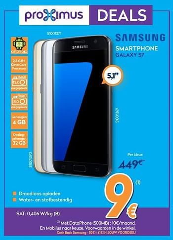Promoties Samsung smartphone galaxy s7 - Samsung - Geldig van 26/02/2018 tot 25/03/2018 bij Krefel