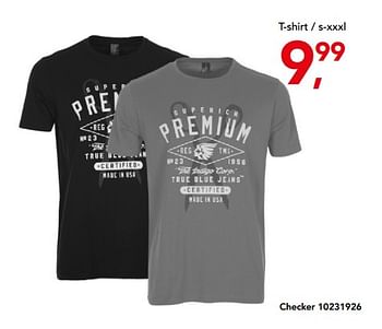 Promoties T-shirt - Checker - Geldig van 25/02/2018 tot 11/03/2018 bij Bristol