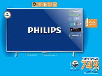 Promotions Philips led tv 55pus6432-12 - Philips - Valide de 26/02/2018 à 25/03/2018 chez Krefel