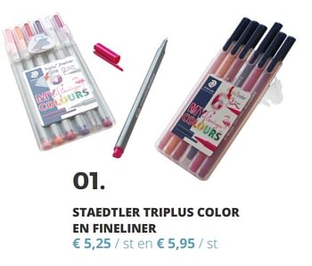 Promoties Staedtler triplus color en fineliner - Staedtler - Geldig van 01/03/2018 tot 10/04/2018 bij Ava