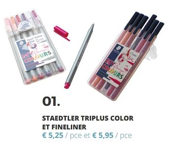 Promoties Staedtler triplus color et fineliner - Staedtler - Geldig van 01/03/2018 tot 10/04/2018 bij Ava