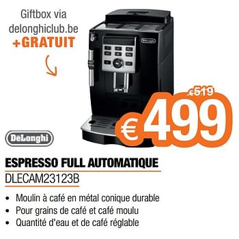 Promotions Delonghi espresso full automatique dlecam23123b - Delonghi - Valide de 20/02/2018 à 31/03/2018 chez Expert