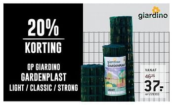 Promoties Gardenplast - Giardino - Geldig van 26/02/2018 tot 25/03/2018 bij Freetime