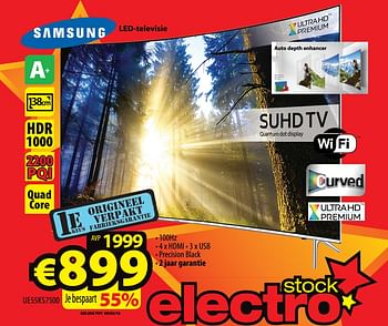 Promoties Samsung led-televisie ue55ks7500 - Samsung - Geldig van 01/03/2018 tot 09/03/2018 bij ElectroStock