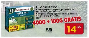 Promoties Bsi empress garden - BSI - Geldig van 01/03/2018 tot 24/03/2018 bij Bouwcenter Frans Vlaeminck
