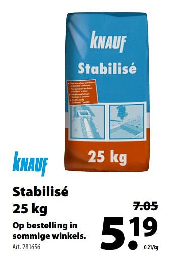 Promoties Stabilisé - Knauf - Geldig van 07/03/2018 tot 19/03/2018 bij Gamma