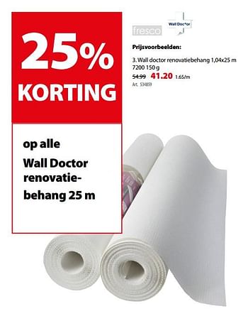 Promoties Wall doctor renovatiebehang - Fresco - Geldig van 07/03/2018 tot 19/03/2018 bij Gamma