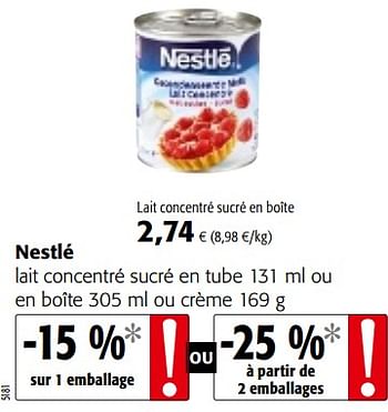 NESTLE Lait Concentré Sucré 305 ml 305 ml Nestlé®