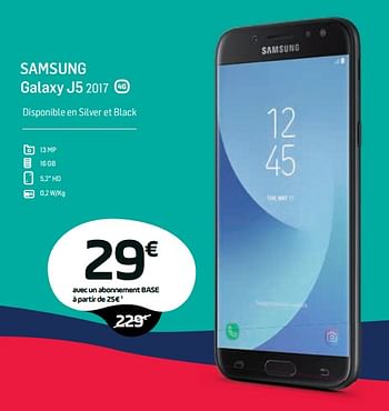 Promotions Samsung galaxy j5 2017 - Samsung - Valide de 01/03/2018 à 01/04/2018 chez Base
