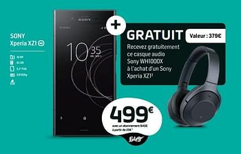 Promotions Sony xperia xz1 - Sony - Valide de 01/03/2018 à 01/04/2018 chez Base